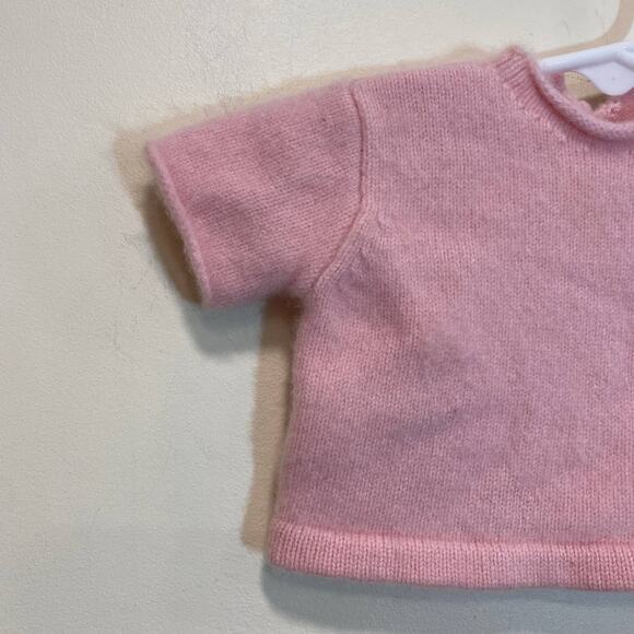 Soft Pink Mongolian Cashmere Baby Girl sweater 3months Old World Linens - Picture 4 of 9